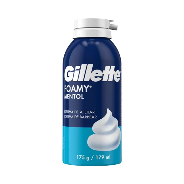 Gillette Foamy Espuma Para Afeitar Mentol 179ml