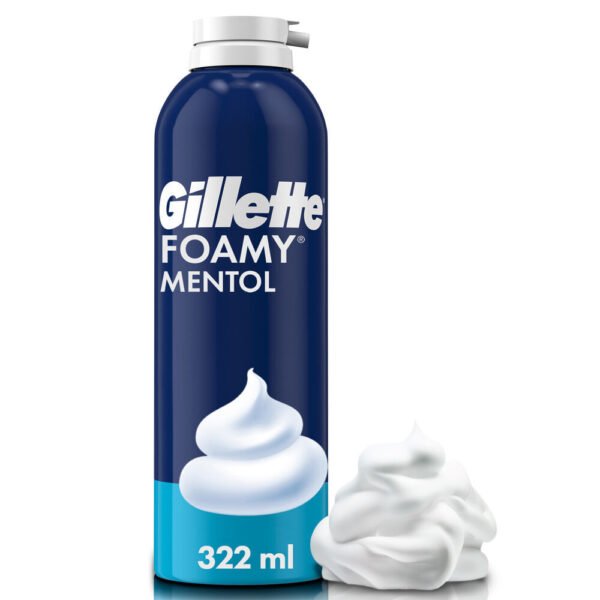 Gillette Foamy Espuma Para Afeitar Mentol 322ml