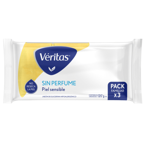 Veritas Sin Perfume Jabon 120gr x3