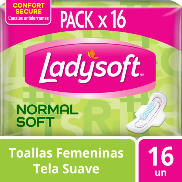 Ladysoft Normal Soft Toallas Femeninas con Alas x16