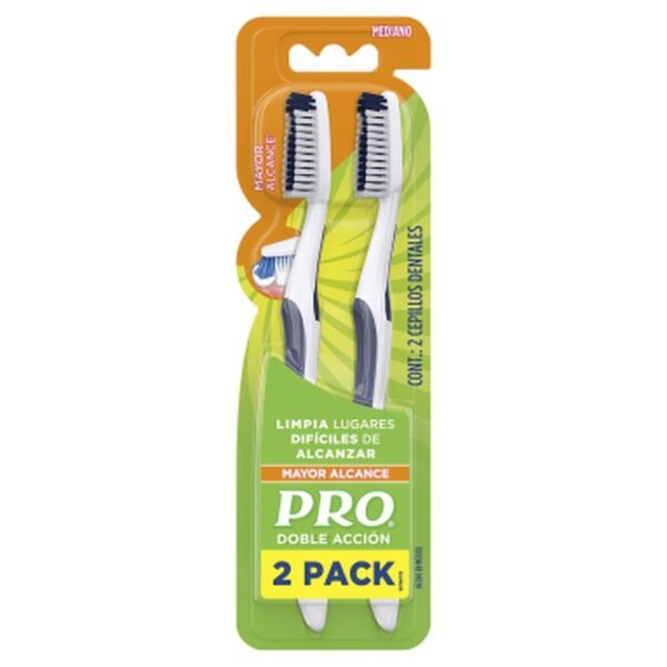 Pro Doble Accion Cepillo Dental x2